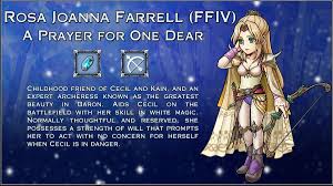 「ローザ・ファレル FINAL FANTASY 4」の画像検索結果