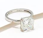 Fire Light Lab Grown Diamond 5.00ct Cushion Ring, 14K Gold - QVC.com