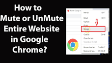 How to Mute or UnMute Entire Website in Google Chrome? - YouTube
