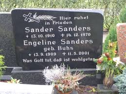 Grab von Sander Sanders (13.10.1910-14.12.1970), Friedhof ...