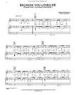 Look inside Because You Loved Me - Sheet Music Plus