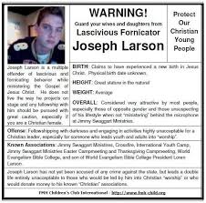 ... very same reason the Lord God Almighty has instructed us to put out this extreme warning: Joseph Larson Advisory - Joseph_Larson_Advisory
