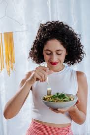 Image result for women eating salad and smiling