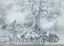 Paysanne en for�
�t de Fontaine ...