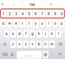 Image result for android keyboard number row