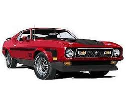 Image result for Bright Red 1972 Mustang