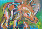 Dinosaur : Ceratops - Oilpainting