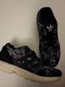 Adidas Women Originals ZX Flux Shoes Black Sz 5 US W | eBay