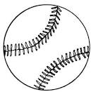Softball coloring page