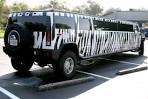 Rent a Zebra Hummer Limousine Miami Zebra Hummer Limo - A1 Limo Bus