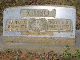 Name: Walter Edward Kimbo. Year of Birth: 1883. Year of Death: 1974. Age: 91. Cemetery: LNC. Veteran: Inscription:Thy will be done. Epitaph: - LNC261_Kimbo,Walter_Hattie_full