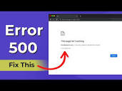 How To Solve Error 500 on your website 4 Methods - YouTube