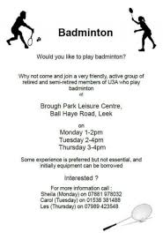 Image result for Leek Badminton Club