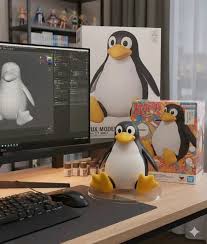 Image result for 3d linux penguin