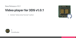 Video Player for 3DS released (Motion jpeg, MPEG4, H.264, H.265 ...