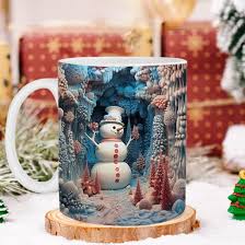 Image result for Кружка узор снеговики