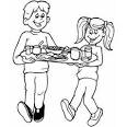 Breakfast coloring page