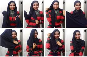 Cara Memakai Jilbab Untuk Baju Motif Horizontal | Brekelesix's Blog