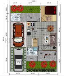 Sketsa Rumah Minimalis Type 36 Dengan Desain Tropis | Desain Rumah ...