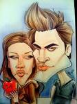 Bella and Edward caricature by