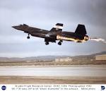 SR-71 EC92-1284-1: SR-71 Takeoff with Afterburner Showing Shock ...