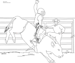 Bull coloring page