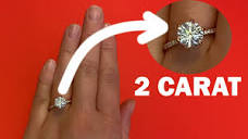 2 CARAT ROUND DIAMOND ON HAND (Size 6 Finger) - YouTube