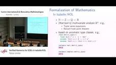 Fabian Immler : Verified numerics for ODEs in Isabelle/HOL - YouTube