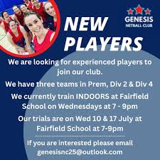 Image result for Genesis Netball Club