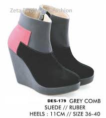 Jual sepatu wedges boots wanita,sepatu boots wedges wanita terbaru ...