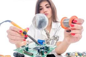 Image result for woman soldering