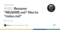 Rename "README.md" files to "index.md" · Issue #1021 · vuejs ...