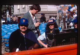 Joe Curcio, \u0026amp; Carol Martino at the 1986 NY Mets Championship Ticker Tape Parade Main Stage Sound \u0026amp; Press Distribution at City Hall. - JoeAndCarolMartinoMets