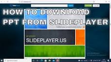 How to download ppt from SlidePlayer - YouTube