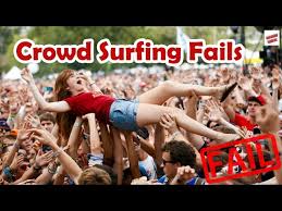 Image result for crowd-surfing