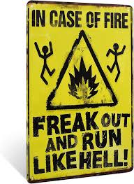 Image result for Значок in case of emergency - run like hell