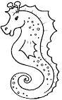 Seahorse coloring page