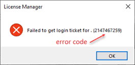 Failed to Get Login Ticket for [...] (2147467259)' Error Message ...