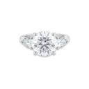 DB Classic round brilliant and pear-shaped diamond ring | De Beers US