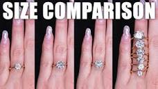 1 CARAT DIAMOND SIZE COMPARISON on FINGER & HAND w/ 1.5, 3, 2, 4 ...