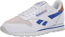 Amazon.com | Reebok mens Classic Leather Sneaker, White/Court Blue ...