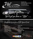 business card from Pilot Limousine Service in Riverside, CA 92503