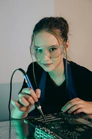 Image result for woman soldering