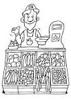 Coloring page greengrocer - img 6501.
