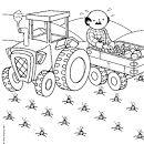 Tractor coloring page