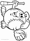Baseball coloring page