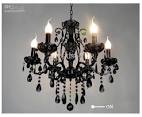 Wholesale European black wrought iron crystal light ,6/8 candle ...