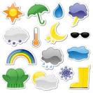Stickers Style Weather icon eps-All Free Brush
