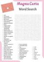 Magna Carta word search Puzzle worksheet activities for kids ...