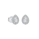 Aura pear-shaped diamond stud earrings | De Beers DE
